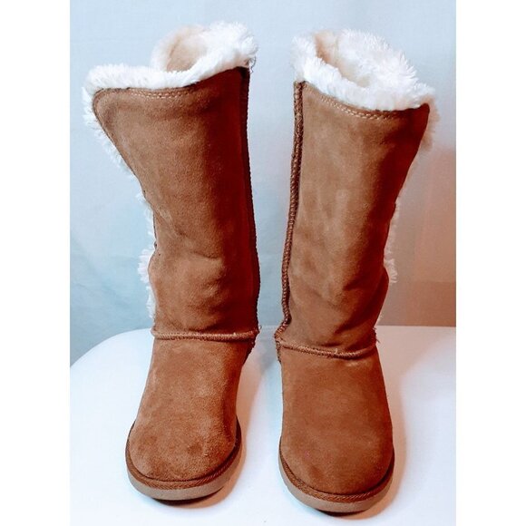 Suede Tan Women Boots - Picture 1 of 7